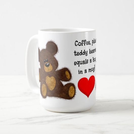 Teddy Bear Hug - 15 oz. Mug Kaffeetasse (Vorderseite Links)