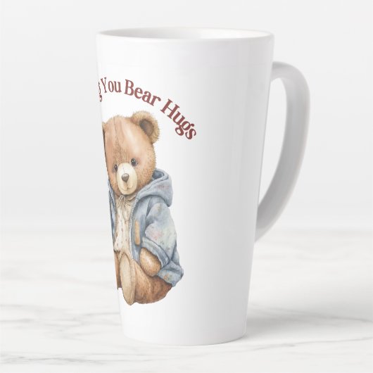 Teddy Bear Hug Latte Tasse (Rechte Ecke)