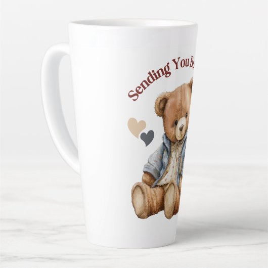 Teddy Bear Hug Latte Tasse (Linke Ecke)