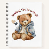 Teddy Bear Hug Notizblock (Vorderseite)