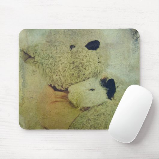 Teddy Bear hugs eine Guinea Pig Mousepad (Mit Mouse)