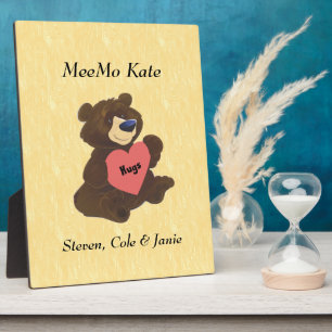 Teddy Bear Hugs Herz Custom Plaque Fotoplatte
