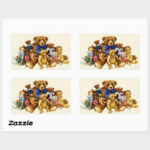 TEDDY BEAR HUGS STICKERS Rectangle Sheet (Blatt)