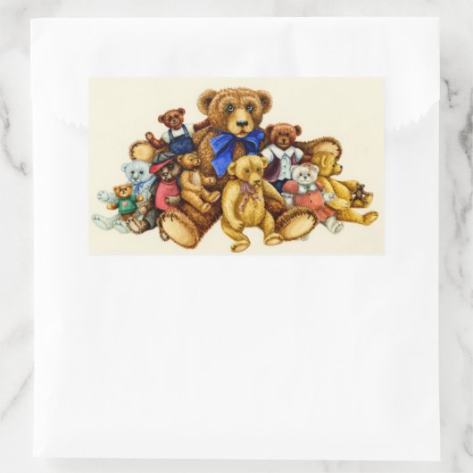 TEDDY BEAR HUGS STICKERS Rectangle Sheet (Tasche)