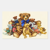 TEDDY BEAR HUGS STICKERS Rectangle Sheet (Vorderseite)