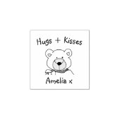 Teddy Bear Hugs und Kisses Rubber Briefmarke Gummistempel (Prägung)