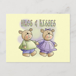 Teddy Bear Hugs und Kisses Tshirts und Geschenke Postkarte