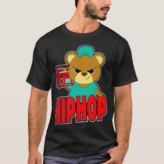 Teddy Bear Hustle Hip Hop Money Rap DJ T-Shirt (Vorderseite)