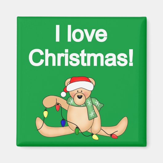Teddy Bear I Liebe Weihnachtsgeschenke und Geschen Magnet (Vorne)
