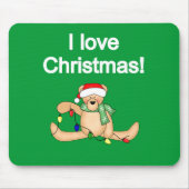 Teddy Bear I Liebe Weihnachtsgeschenke und Geschen Mousepad (Vorne)