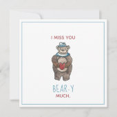 Teddy Bear Ich vermisse Sie zu viel Valentine (Vorderseite)