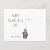 Teddy Bear Ich vermisse Sie zu viel Valentine Postkarte (Rückseite)