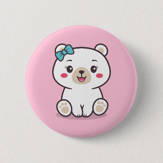 Teddy Bear Illustration Button (Vorderseite)