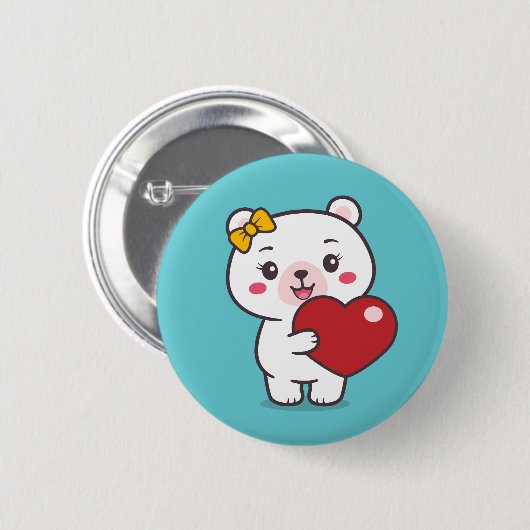 Teddy Bear Illustration Button (Vorne & Hinten)