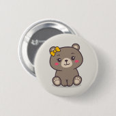 Teddy Bear Illustration Button (Vorne & Hinten)