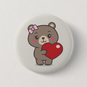 Teddy Bear Illustration Button (Vorderseite)