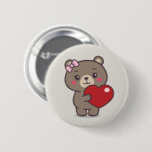 Teddy Bear Illustration Button (Vorne & Hinten)