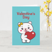 Teddy Bear Illustration Karte (Gelbe Blume)