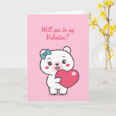 Teddy Bear Illustration Karte (Gelbe Blume)