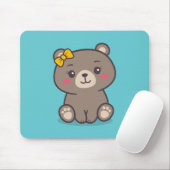 Teddy Bear Illustration Mousepad (Mit Mouse)