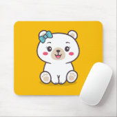 Teddy Bear Illustration Mousepad (Mit Mouse)