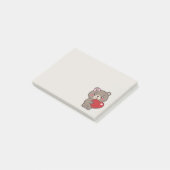 Teddy Bear Illustration Post-it Klebezettel (angewinkelt)