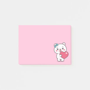 Teddy Bear Illustration Post-it Klebezettel