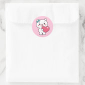Teddy Bear Illustration Runder Aufkleber (Tasche)