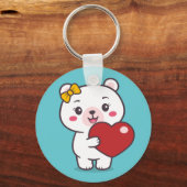 Teddy Bear Illustration Schlüsselanhänger (Vorderseite)