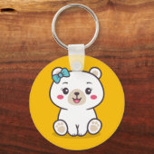 Teddy Bear Illustration Schlüsselanhänger (Vorderseite)