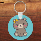 Teddy Bear Illustration Schlüsselanhänger (Vorderseite)
