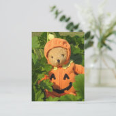 Teddy Bear im Pumpkin Patch Postkarte (Stehend Vorderseite)