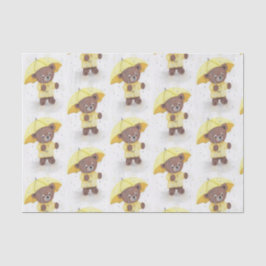 Teddy Bear im Regen Seidenpapier