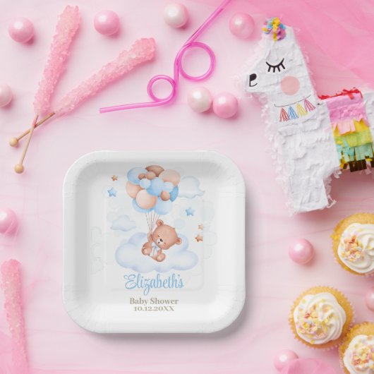 Teddy Bear im Sky Baby Duwer Pappteller (Party)