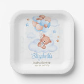 Teddy Bear im Sky Baby Duwer Pappteller (Vorderseite)