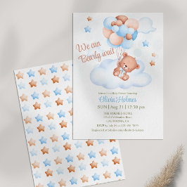 Teddy Bear im Sky Baby Shower Einladung