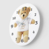 Teddy Bear image for Round (Large) Wall Clock Große Wanduhr (Winkel)