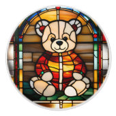 Teddy Bear Imitats gestanztes Glas Keramikknauf (Vorderseite)
