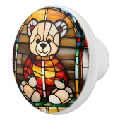 Teddy Bear Imitats gestanztes Glas Keramikknauf (Rechts)