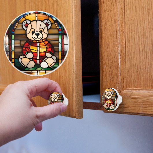 Teddy Bear Imitats gestanztes Glas Keramikknauf
