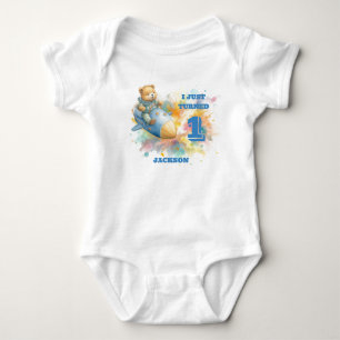 Teddy Bear in A Rocket - Kindergeburtstag T - Shir Baby Strampler