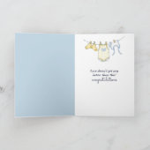 Teddy Bear in Buggy für Baby Karte (Innenseite)