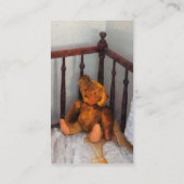 Teddy Bear in Crib - Platinum Visitenkarte (Rückseite)