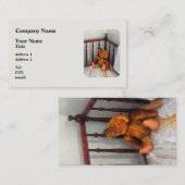 Teddy Bear in Crib Visitenkarte (Vorne/Hinten)