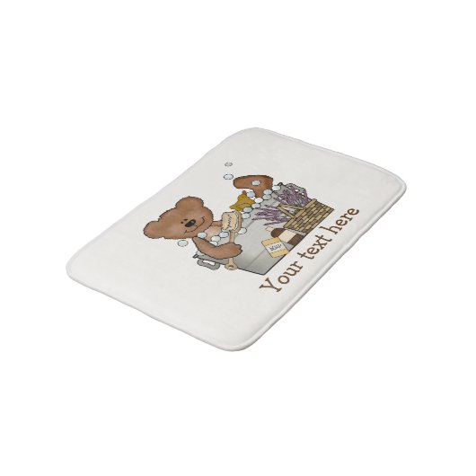 Teddy Bear in der Badewanne Bath Mat Badematte (Schrägansicht)