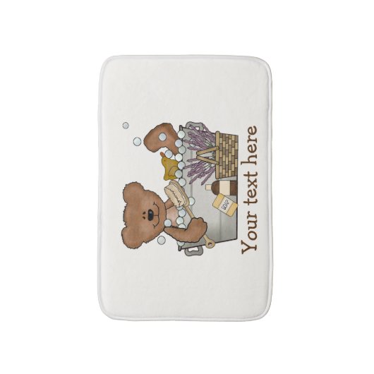 Teddy Bear in der Badewanne Bath Mat Badematte (Vorderseite Vertikal)