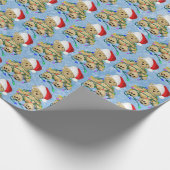 Teddy Bear in getrübten Weihnachtsbeleuchtung Geschenkpapier (Ecke)