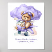 Teddy Bear in Kinderzimmer Decke Wand Kunst (Vorne)