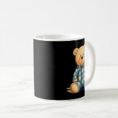 Teddy Bear In Pajama Costume For Bedtime Smiles Kaffeetasse (VorderseiteRechts)