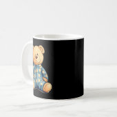 Teddy Bear In Pajama Costume For Bedtime Smiles Kaffeetasse (Vorderseite Links)